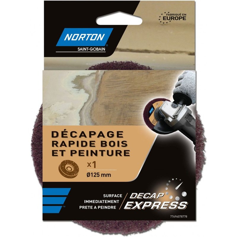 Disque décapant express NORTON, 125 mm, bois et vernis