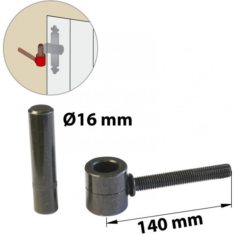 Gond chimique acier prépeint, H.80x Diam.16 mm