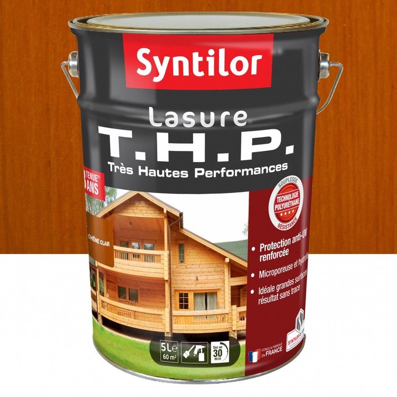 Lasure SYNTILOR Thp 8 ans chêne clair satiné 5 l