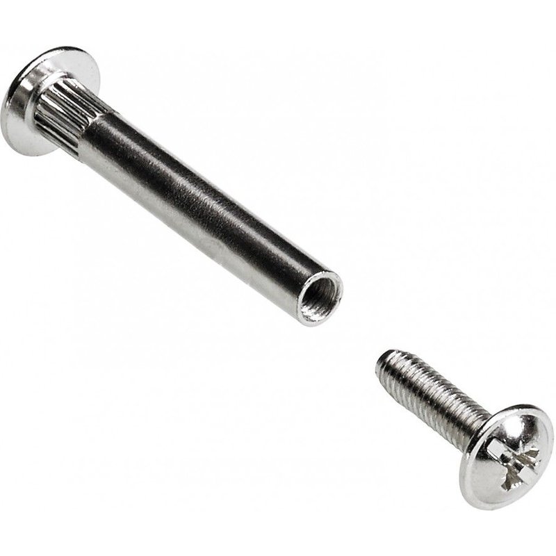 Lot de 10 vis d'assemblage acier nickelé HETTICH, l.40 mm