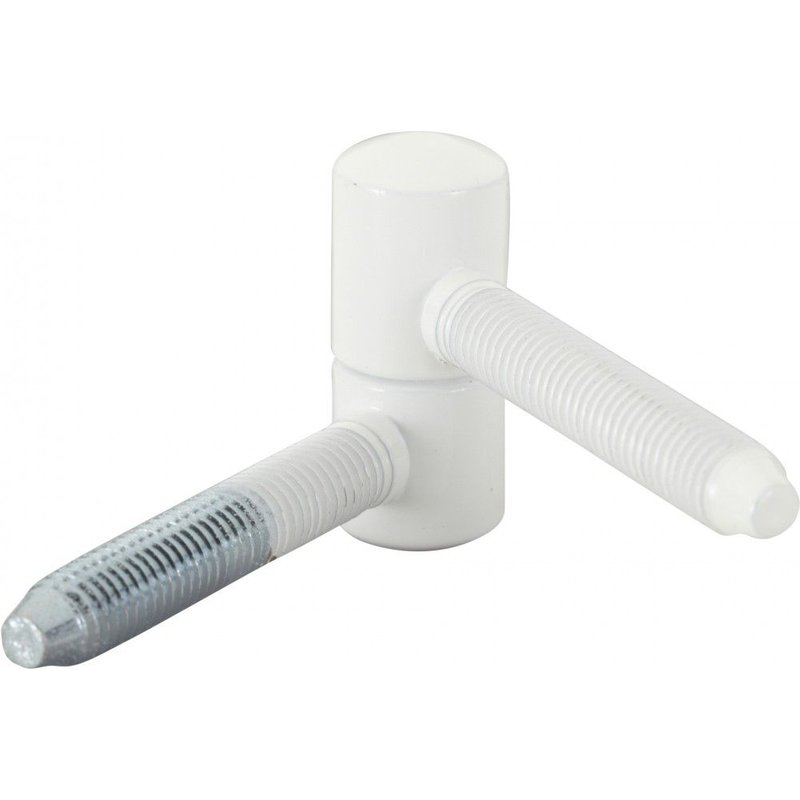 Lot de 2 fiches à visser HETTICH, acier laqué, H.36 x l.15 mm