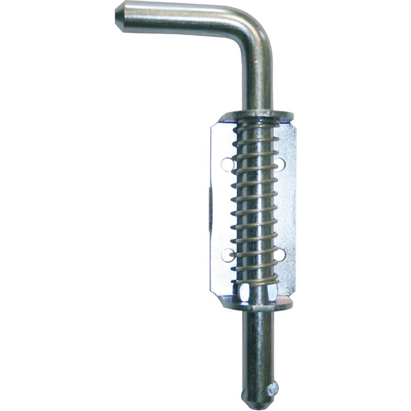 Verrou à ressort acier zingué, H.34 x L.190 x P.40 mm