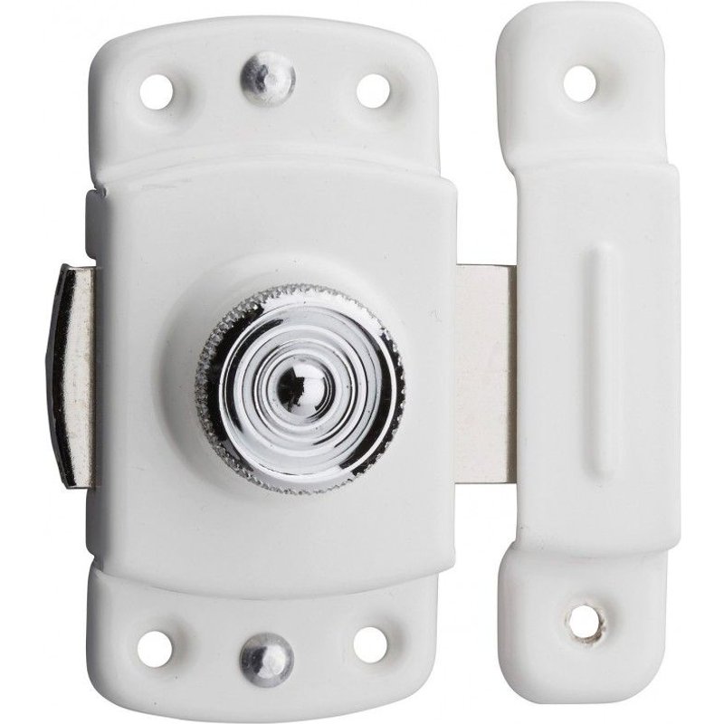 Verrou automatique THIRARD, acier laqué blanc