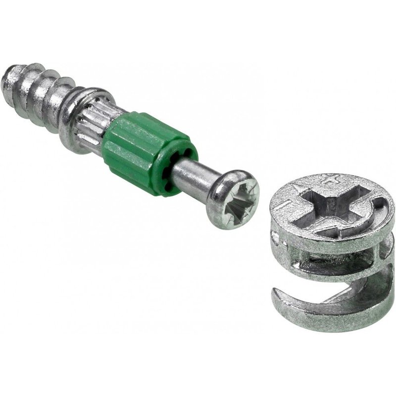 Lot de 4 goujons d'assemblage rastex acier poli HETTICH, l.24.5 mm