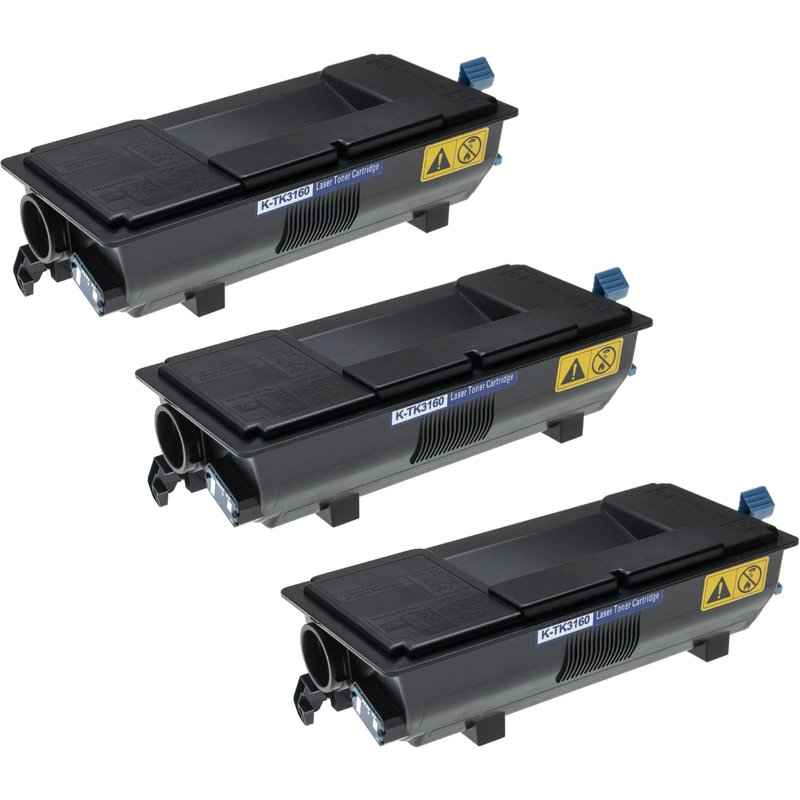 vhbw 3x Toner compatible avec Kyocera ECOSYS M 3145 dn, 3645 dn, séries 3800 imprimante - Cartouches toner compatible + réservoir toner, noir