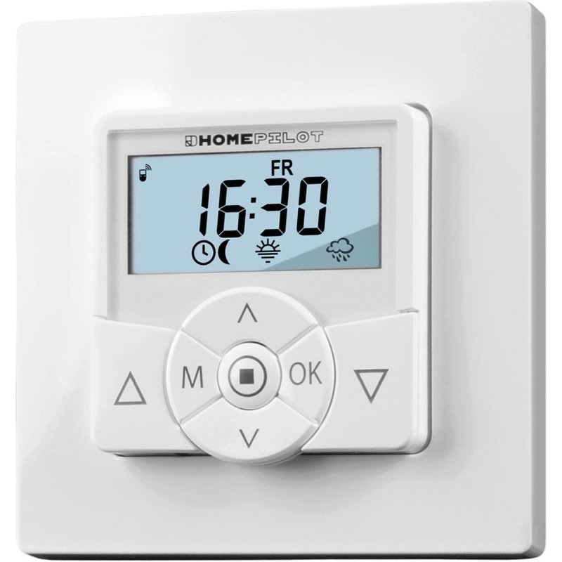 Zeitschaltuhr Premium Smart (weiß, Für Rollladenmotoren, 2in1: Taster