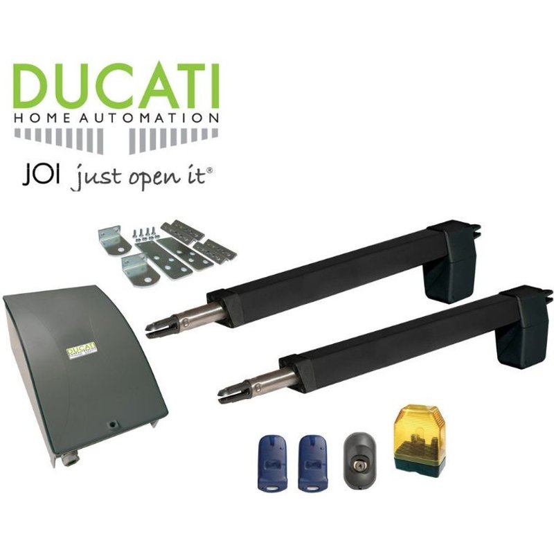 HC812-300 AUTOMATISME KIT MOTORISATION - DUCATI HOME-AUTOMATION - AUTOMATISME DE PORTAIL - LONGUEUR DE COURSE 300MM - 2 VANTAUX - 250KG