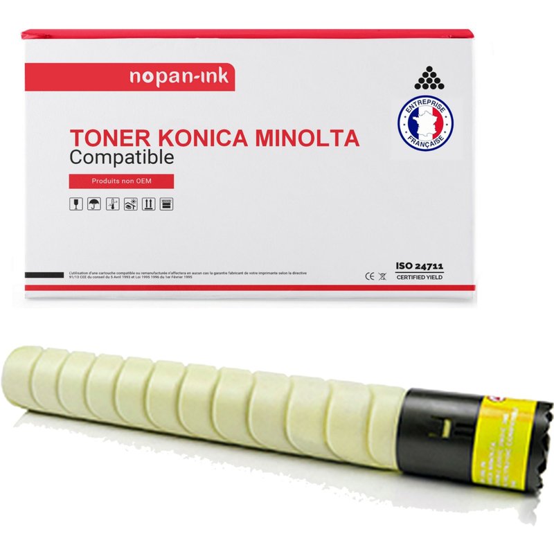 1 Toner pour KONICA MINOLTA A8K3250 Jaune 21000 Pages avec Konica Minolta Bizhub C227 C287