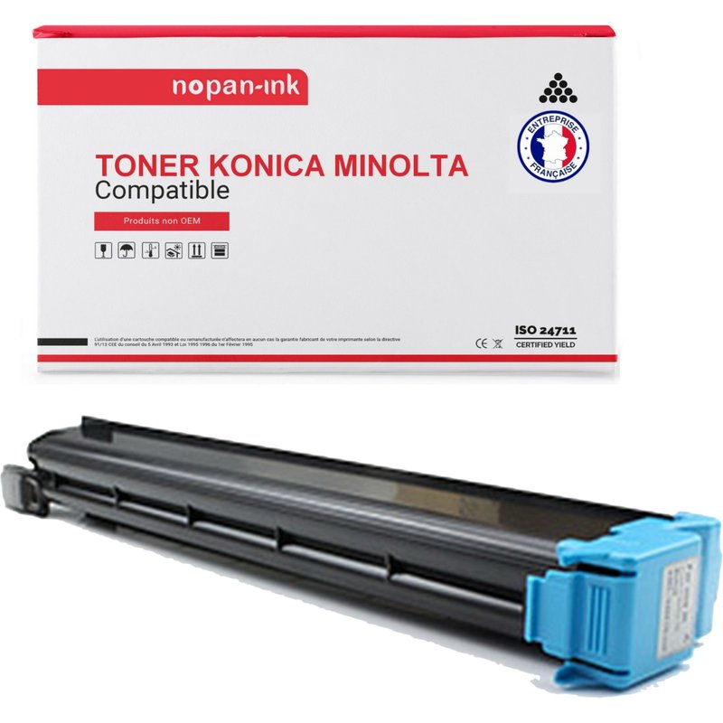 1 Toner pour KONICA MINOLTA A070450 Cyan 27000 Pages avec Konica Minolta Bizhub C550 C650 Develop Ineo + 550 Ineo + 650 Ineo Plus 550 Ineo Plus 650
