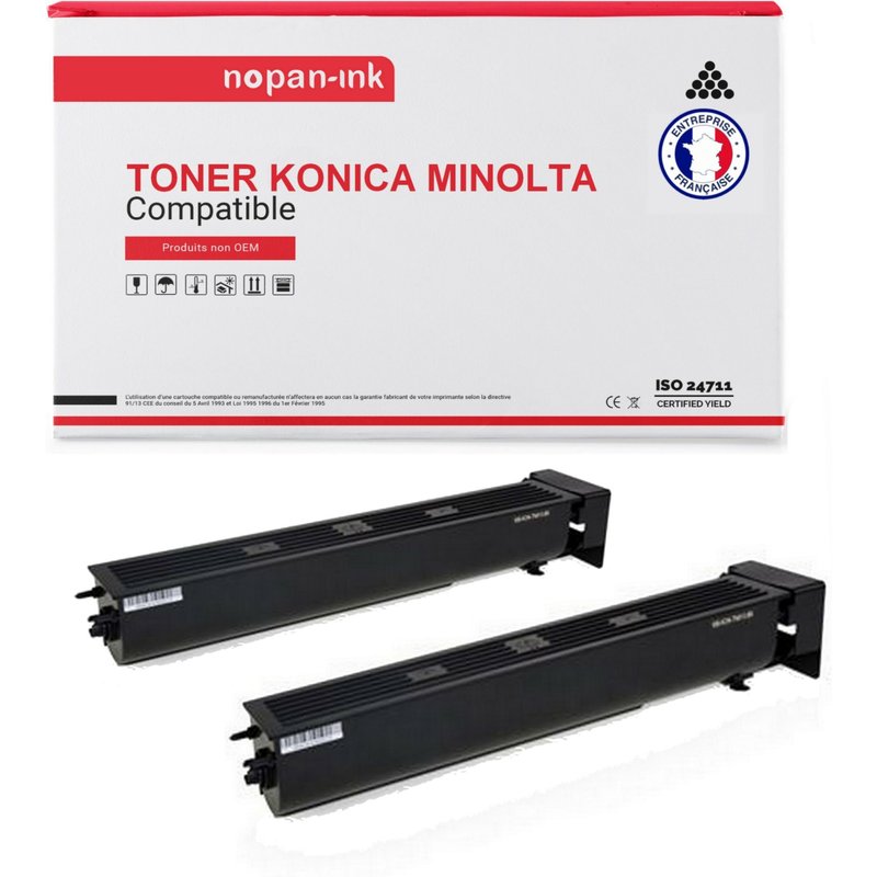2 Toner pour KONICA MINOLTA A0TM150 Black 45000 Pages avec Konica Minolta Bizhub C552 C552 DS C652 C652 DS Develop Ineo + 652 Ineo + 652 DS Ineo Plus 552 Ineo Plus 652 Ineo Plus 652 DS