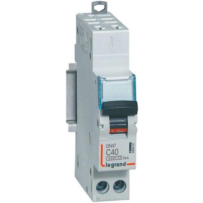 DISJONCTEUR DX3 1P+NG C40 4500A/6KA AUTODN