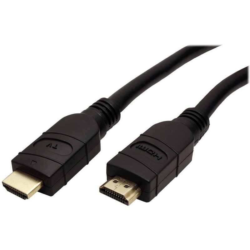 VALUE - Câble HDMI avec Ethernet - HDMI mâle pour HDMI mâle - 20 m - blindé - noir - support 4K