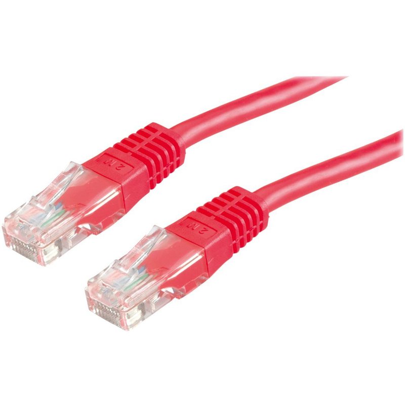VALUE - Cordon de raccordement - RJ-45 (M) pour RJ-45 (M) - 50 cm - UTP - CAT 6 - moulé, bloqué - rouge