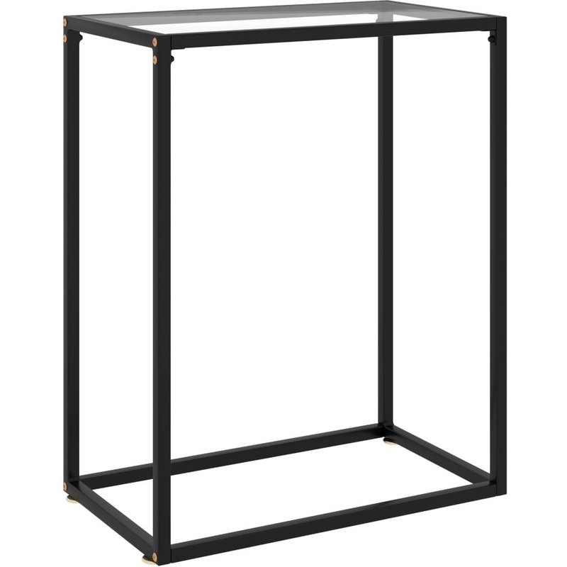 Vidaxl Table Console Transparent 60x35x75 Cm Verre Trempé