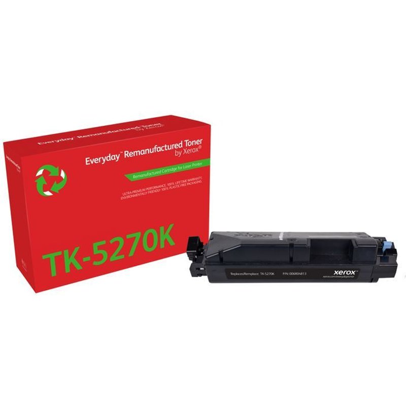 Toner remanufacturé Noir Everyday de Xerox compatible avec Kyocera TK-5270K, Capacité standard