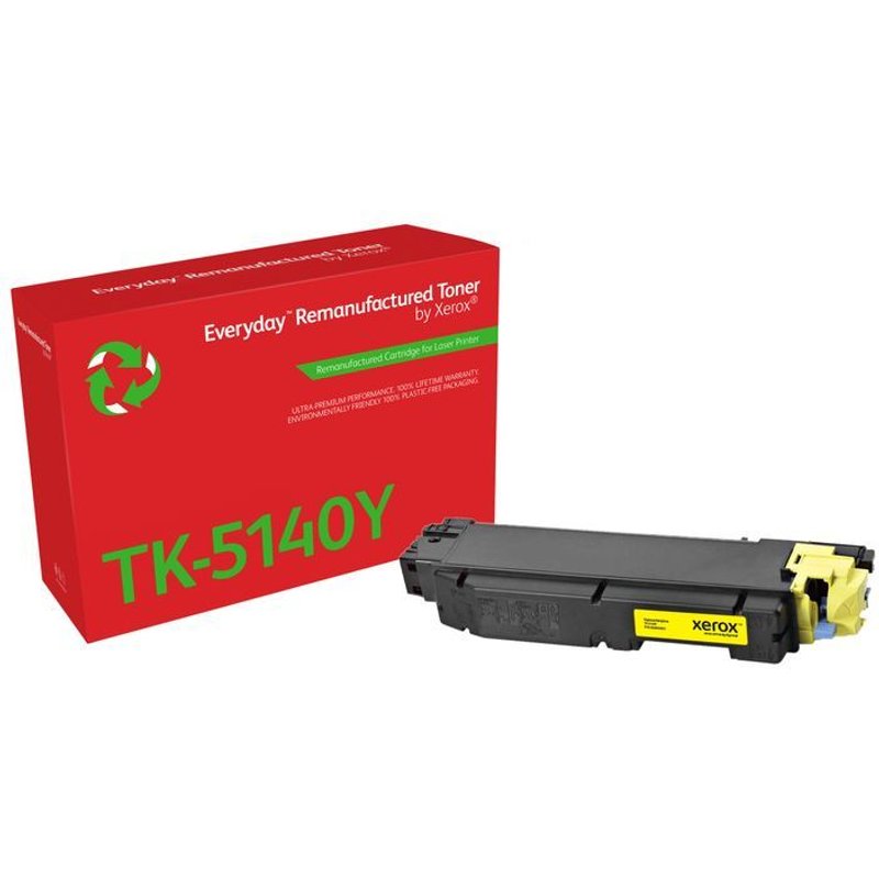Toner remanufacturé Jaune Everyday de Xerox compatible avec Kyocera TK-5140Y, Capacité standard