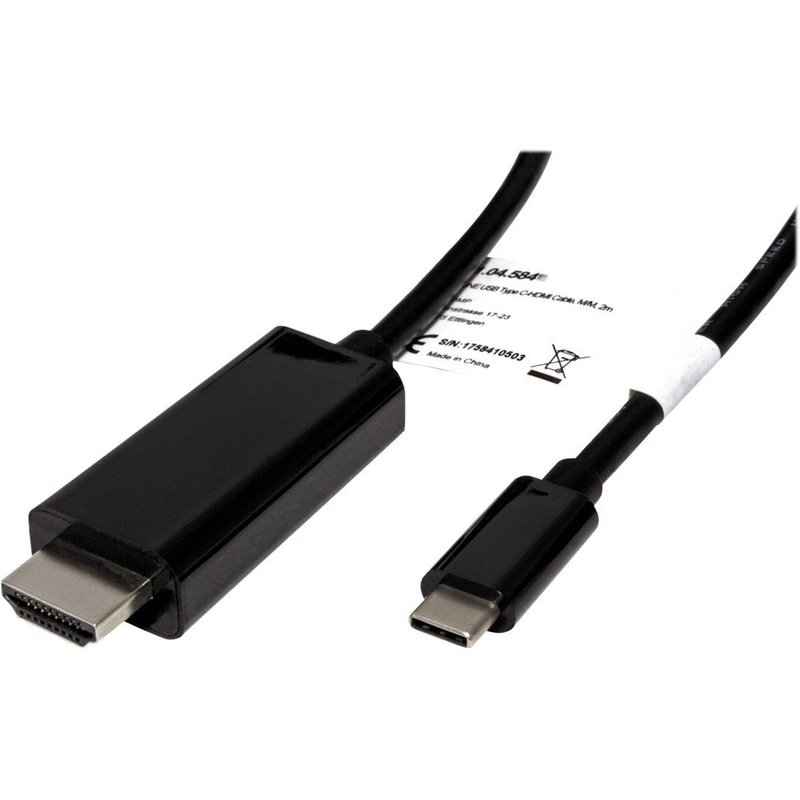 Roline - Câble vidéo/audio - HDMI mâle pour 24 pin USB-C mâle - 3 m - noir - support 4K