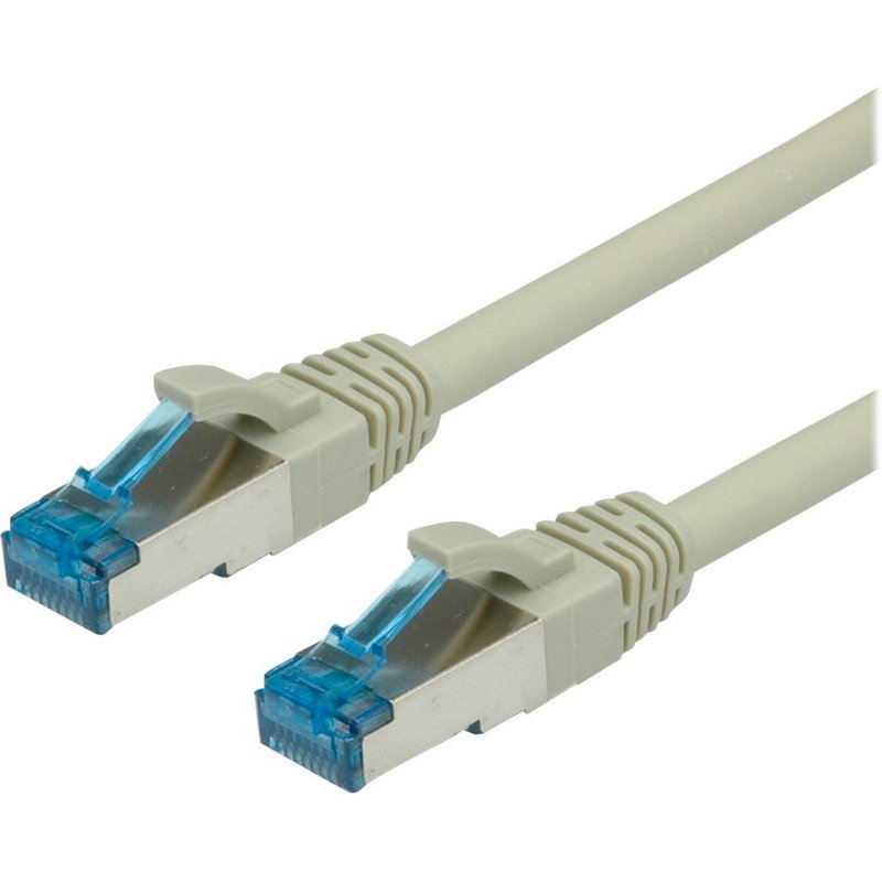 VALUE - Cordon de raccordement - RJ-45 (M) pour RJ-45 (M) - 7 m - SFTP, PiMF - CAT 6a - sans halogène, moulé, sans crochet - gris