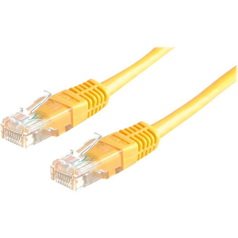 VALUE - Cordon de raccordement - RJ-45 (M) pour RJ-45 (M) - 50 cm - UTP - CAT 6 - moulé, bloqué - jaune