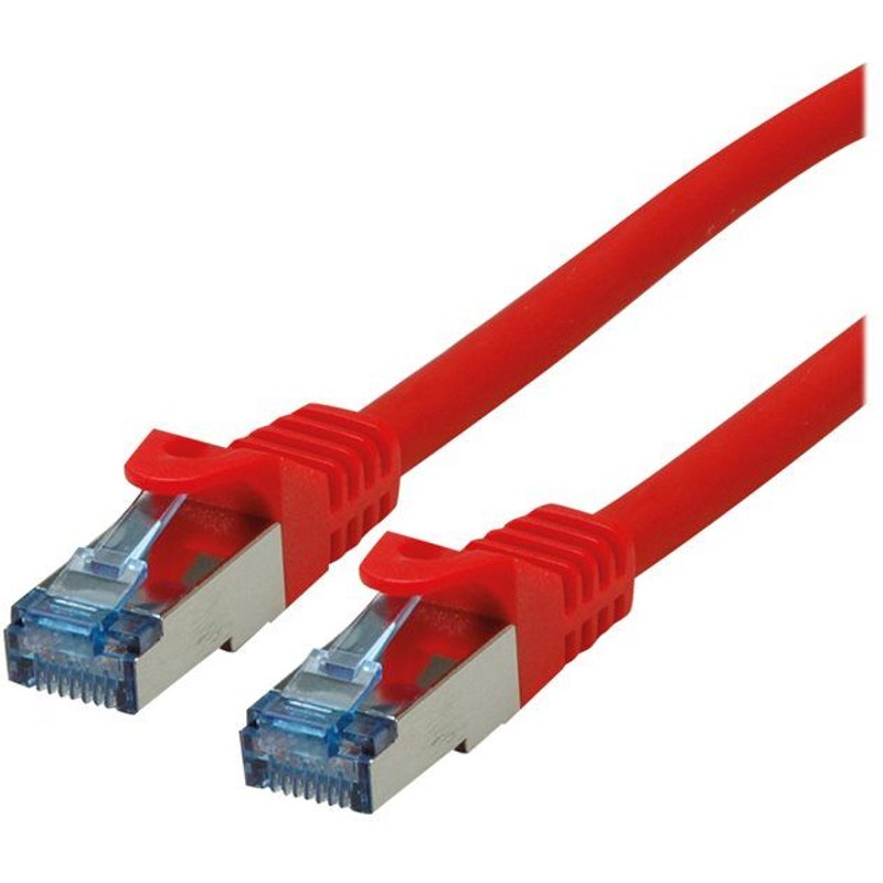 Roline - Cordon de raccordement - RJ-45 (M) pour RJ-45 (M) - 10 m - SFTP - CAT 6a - rouge