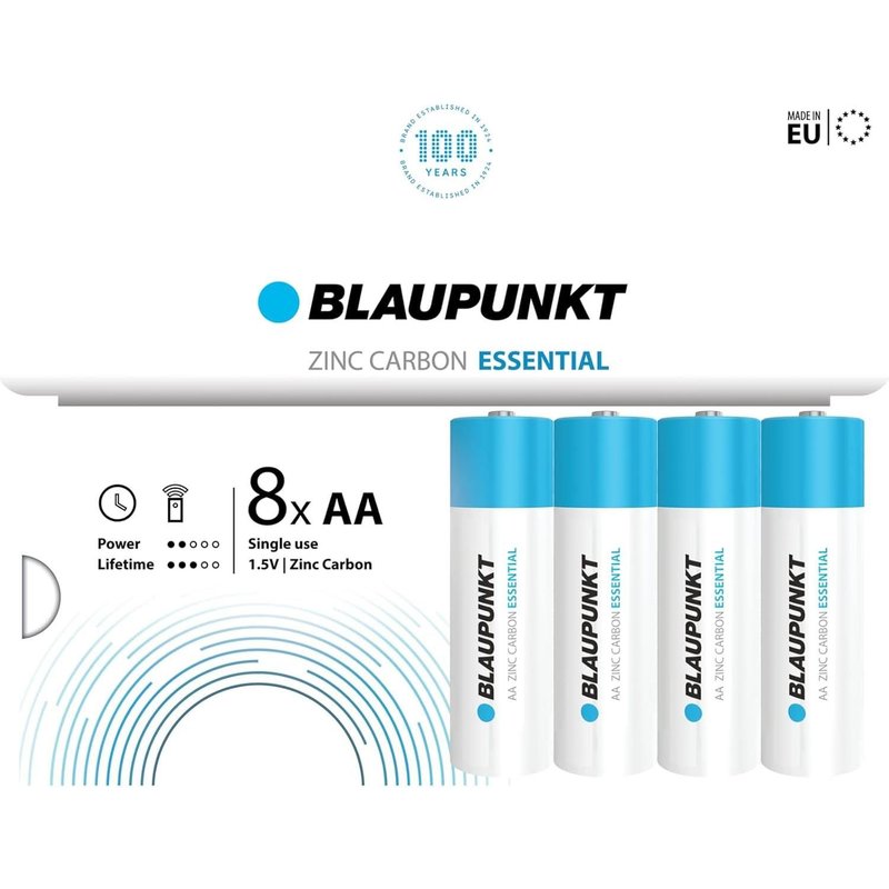 BLAUPUNKT Pack 8 Piles Zinc Essential R6 AA