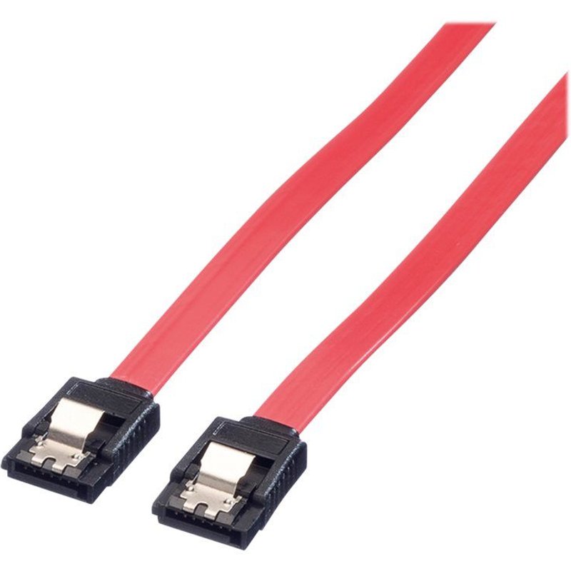 Secomp VALUE - Câble SATA - Serial ATA 150/300/600 - SATA (F) pour SATA (F) - 1 m - verrouillé - rouge