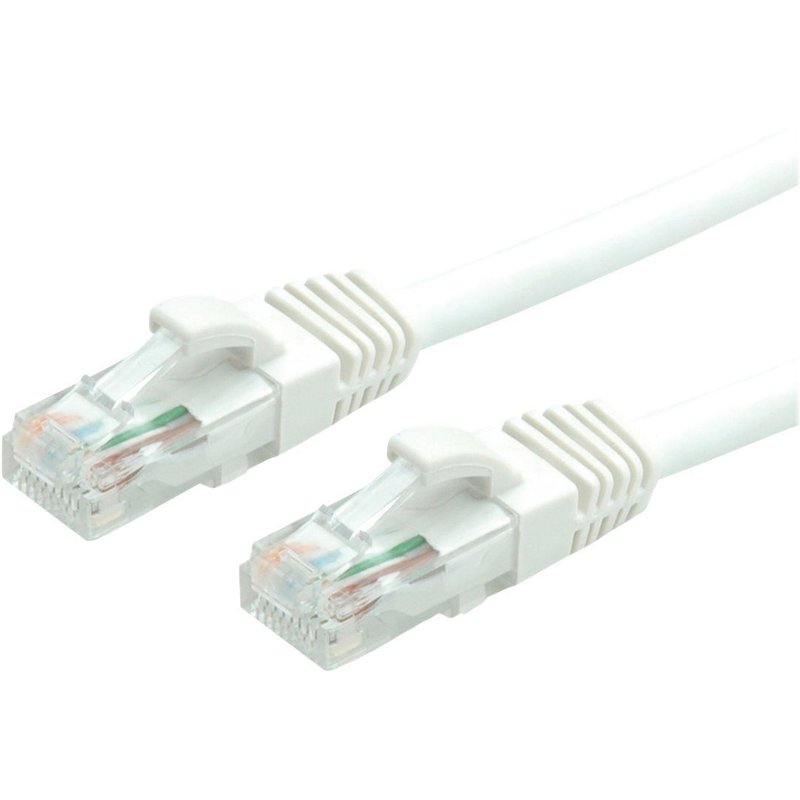 VALUE - Cordon de raccordement - RJ-45 (M) pour RJ-45 (M) - 5 m - UTP - CAT 6 - sans halogène, moulé, solide - blanc