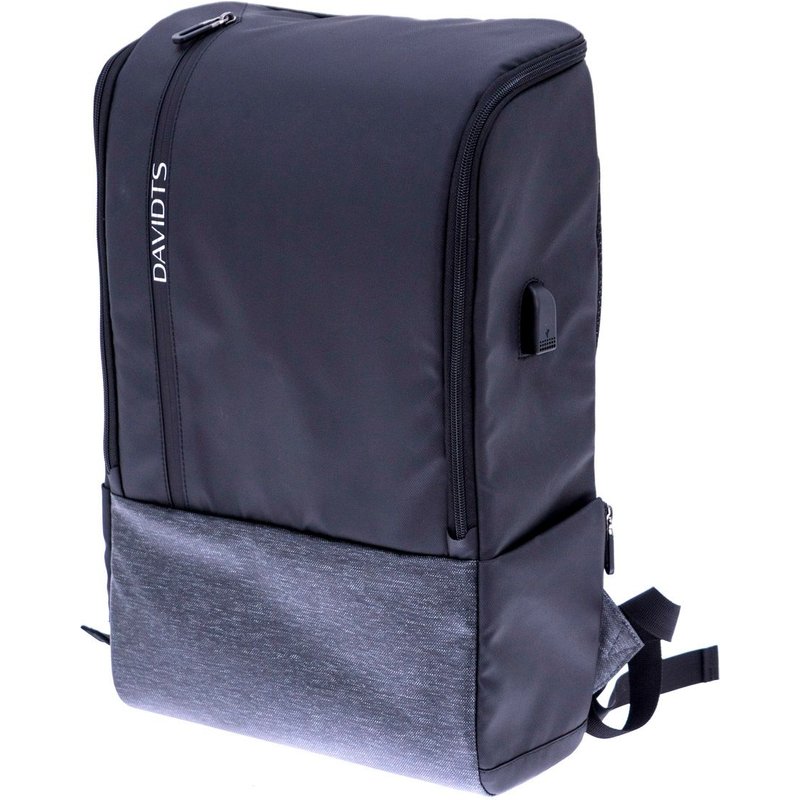 PROMOTION ! Sac Ă dos anti-vol, port usb 'Urban Traveler' noir gris (ordinateur 17' et tablette) - 47x30. 5x15 cm