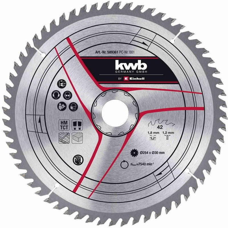 Lame pour scie sur table diamètre 254 mm, 40 dents