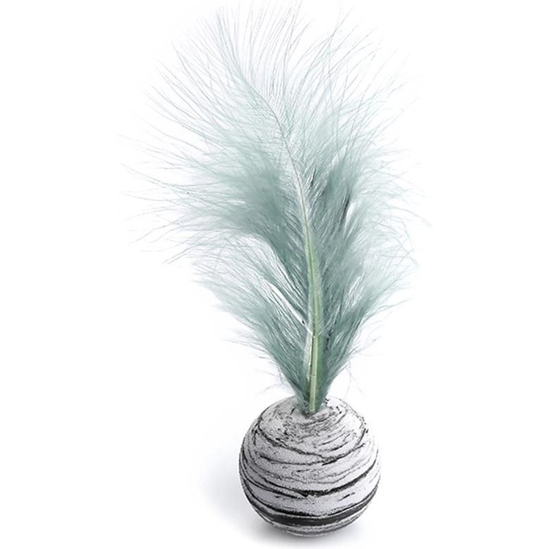 Jouets À Mâcher Amusants Pour Chat, Boule En Peluche Créative Et Mignonne En Fausse Plume, Jouet Interactif Pour Chat, Fournitures Pour Animaux De Compagnie, 1 Pièce Bo1189