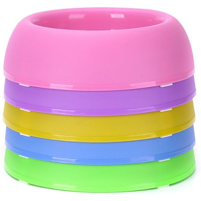 Bol Rond En Plastique Antidérapant Pour Chien, 5 Pièces, Accessoire De Voyage Portable Pour Animaux De Compagnie, Nourriture Et Eau Pour Chat Bo1339