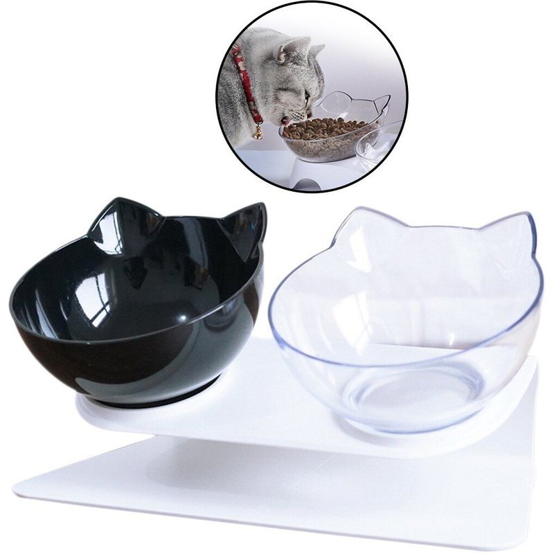 Double Bol À Base Antidérapante Pour Animaux De Compagnie, Bol Pour Chiens Et Chats, Mangeoire À Eau Et À Boire, Fournitures Pour Animaux De Compagnie Bo1343