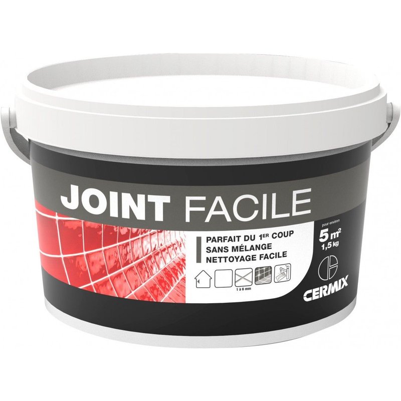 Joint pâte tout type de carrelage et mosaïque, ultra blanc, 5m²