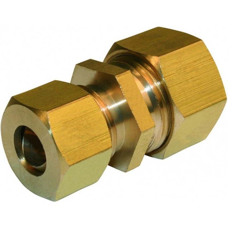 Manchon reduit biconique laiton D.10 pour tube en cuivre