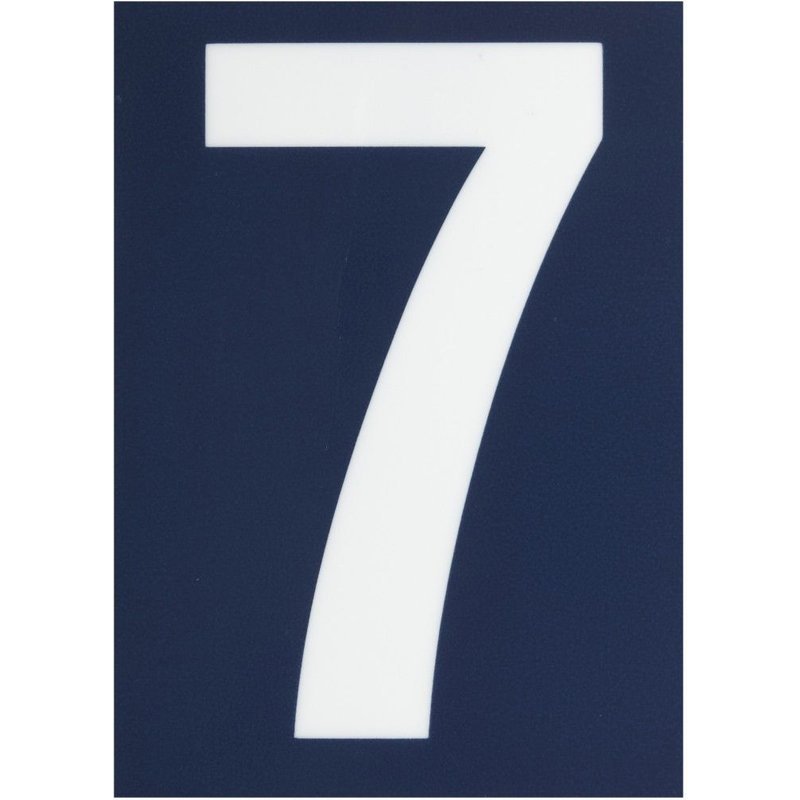 Chiffre 7 en plastique mat H.9 x l.6.5 cm