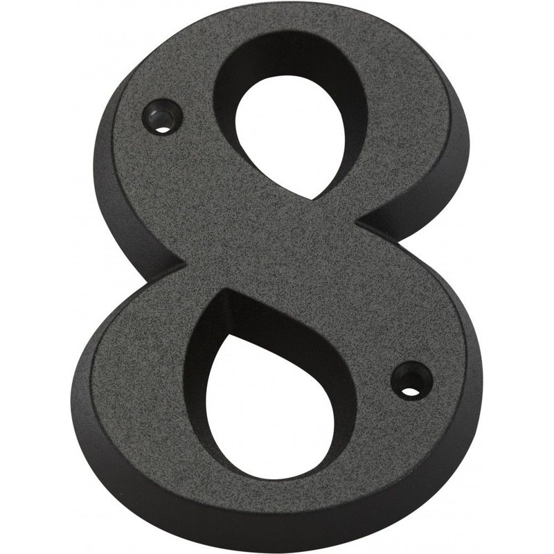 Chiffre 8 en zamak mat H.8 x l.4.5 cm