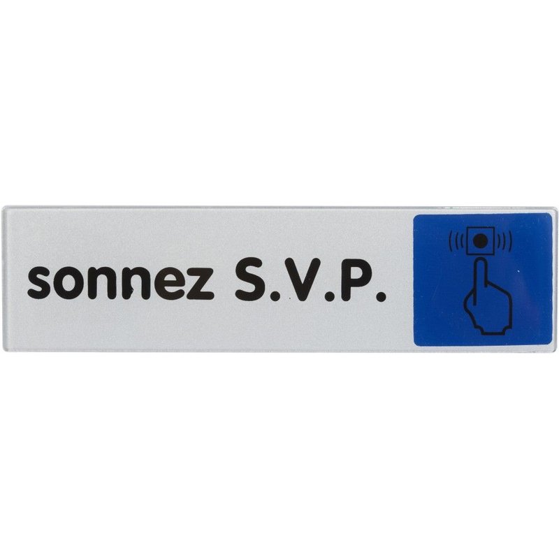 Plaque sonnez s.v.p. en plastique