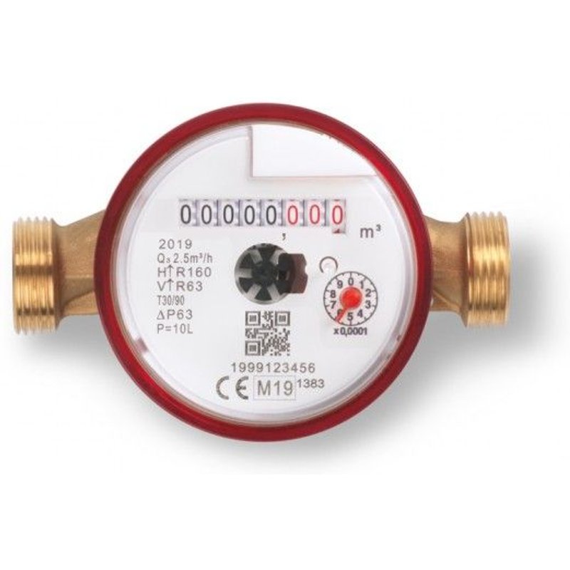 Compteur divisionnaire jet unique eau chaude r100 20 x 27