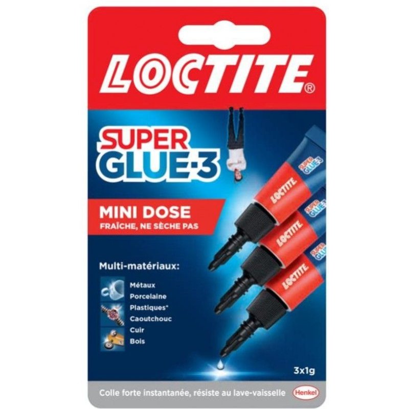 Super glue 3 cyanoacrylate LOCTITE, 3 X 1GR