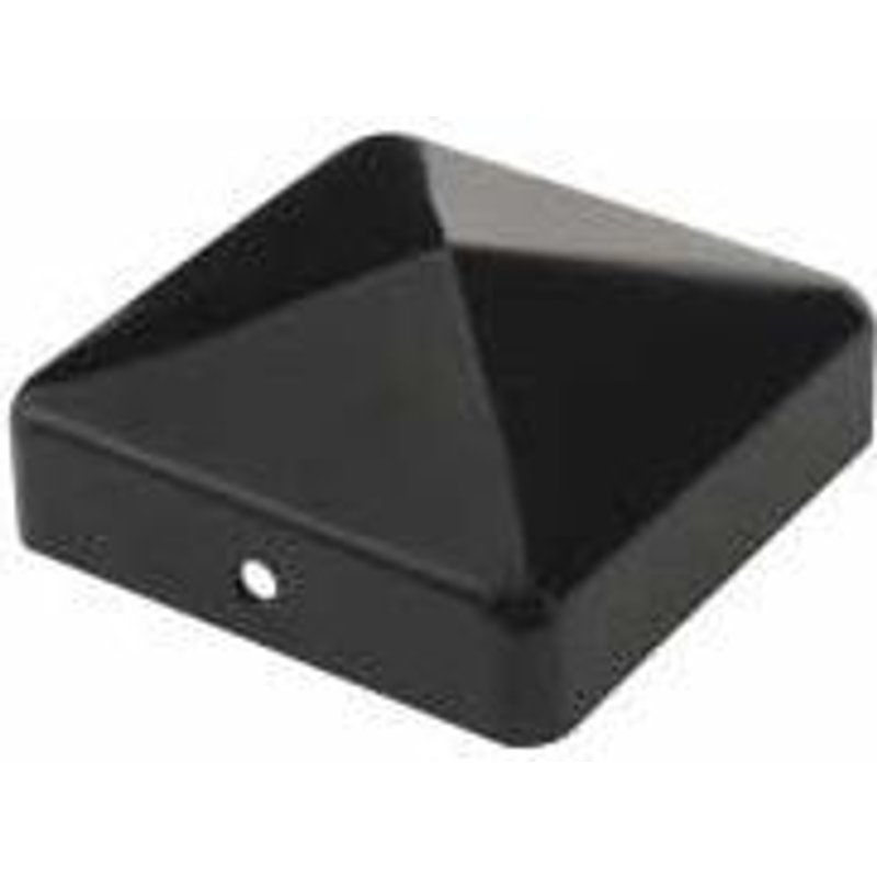 Chapeau pyramide noir pour poteau bois - 7x7