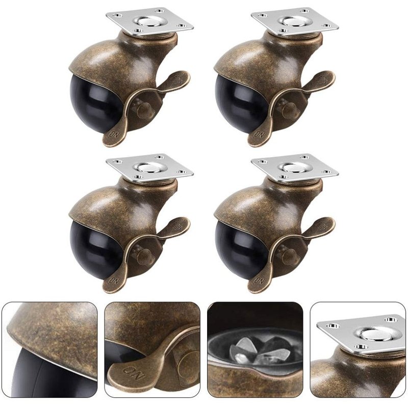 Roulettes universelles rétro pour banc de travail, 4 pièces, pour meubles