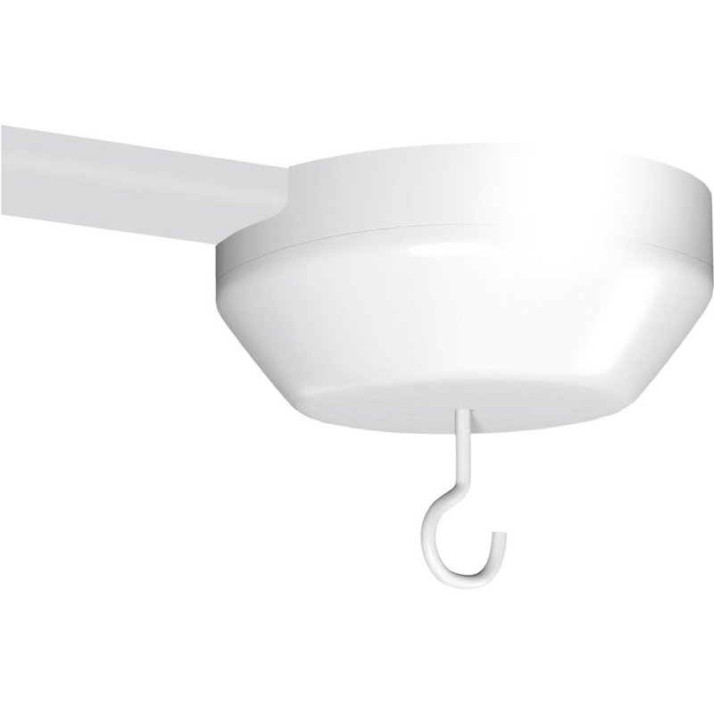 Centre de lumière blanc pour moulure, H. 4.4 x P.10.6 cm