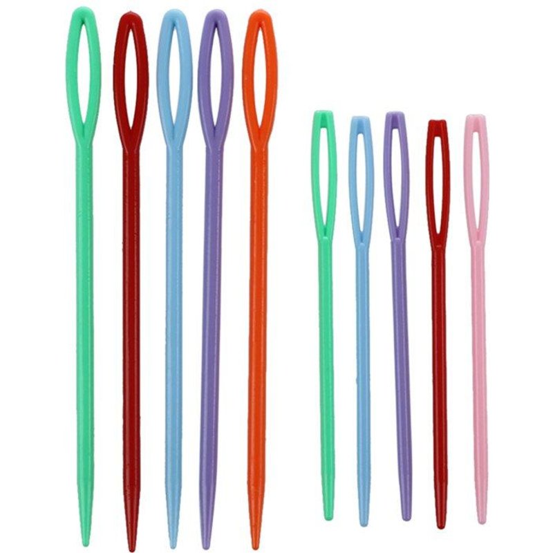 20/10 Pièces 2 Taille Petit Grand Enfants Aiguilles En Plastique Pour La Couture