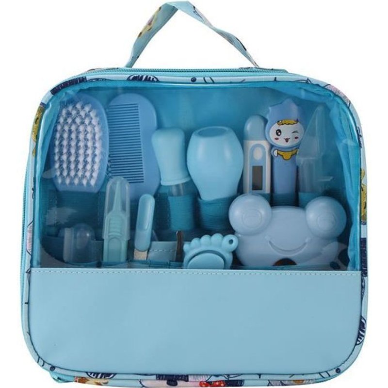 Trousse De Soin Bébé Complete Marqueune - 13 Accessoires - (Bleu)