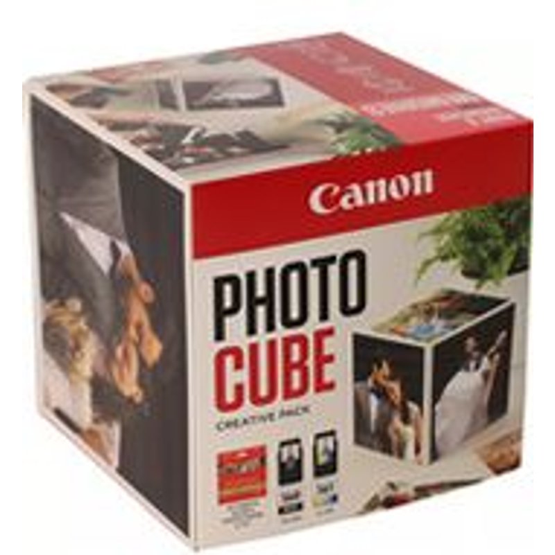 ORIGINAL Canon Value Pack Noir(e) / Plusieurs couleurs PG-560+CL-561 Photo Cube Creative Pack + 13x13 cm Fotopapier 40 Blatt 360 Seiten