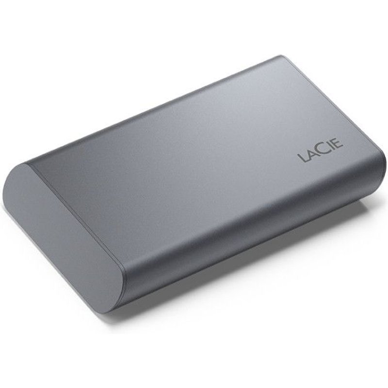 LaCie Mobile Secure STKH500800 - SSD - High Performance - chiffré - 500 Go - externe (portable) - USB 3.2 Gen 2 (USB-C connecteur) - AES 256 bits - gris sidéral - avec 3 ans de Seagate Rescue...