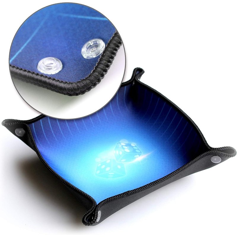 Blackrock Games Piste À Dés Pliable Souple Bleu Saphir Pour Jeu De Société