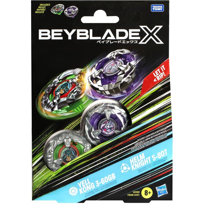 Beyblade X Dual Pack Yell Kong 3-60gb Et Helm Knight 5-80t