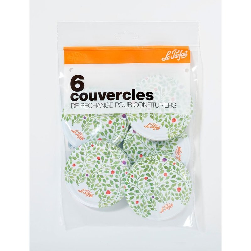 Couvercle Le Parfait x6 confiturier 8.2 cm