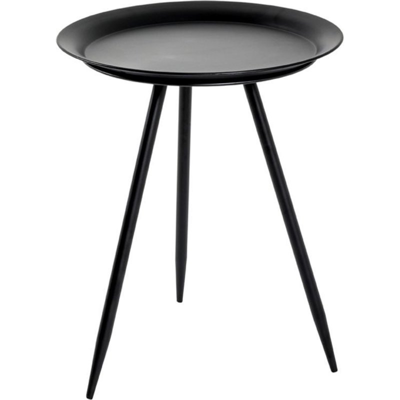 Table D'appoint Design En Métal "Laqué" 47cm Noir
